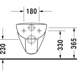 Cuvette WC suspendue sans bride D-Code Rimless DURAVIT