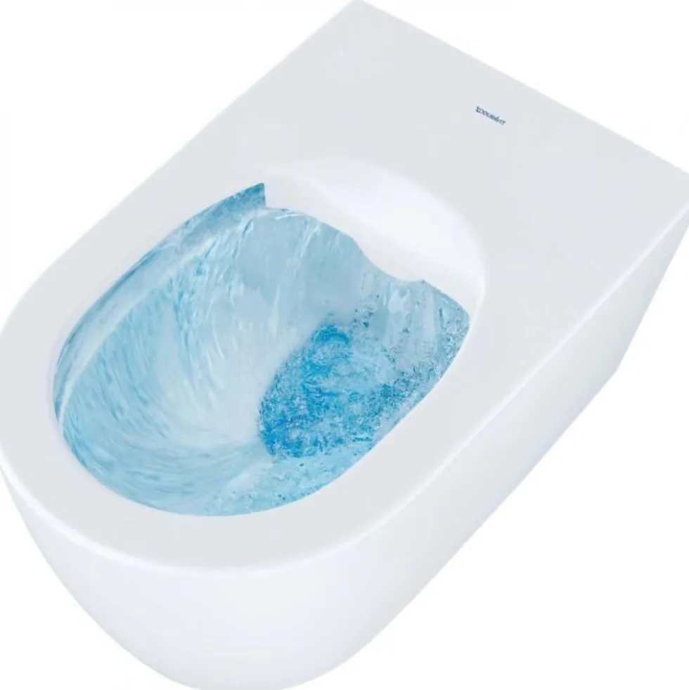 Cuvette WC suspendue sans bride à sortie horizontale Hygiène Flush Durafix DURAVIT