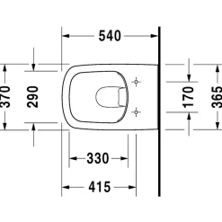 Cuvette WC suspendue sans bride - design minimaliste - Durastyle Rimless DURAVIT