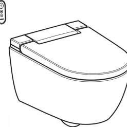 Cuvette WC suspendu lavant sans bride avec abattant AquaClean Alba GEBERIT