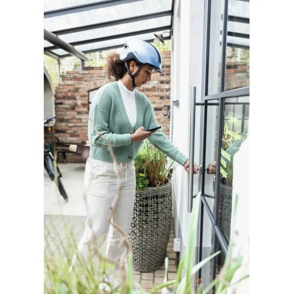 Cylindre de porte électronique intelligent avec bouton côté intérieur ABUS