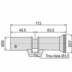 Cylindre double à bouton - profil rond - série 787.Z FICHET