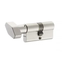 Cylindre double à bouton varié en laiton nickelé - type CY110 VACHETTE