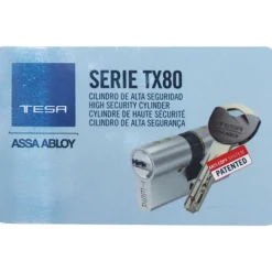 Cylindre double à bouton - 30 x B30 - laiton nickelé - TX80 VD TESA Sécurité