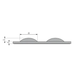 Dalle podotactile PU auto-adhésive grand format - 1400 x 400 mm DINAC