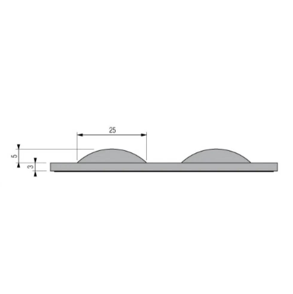 Dalle podotactile PU auto-adhésive grand format - 1400 x 400 mm DINAC