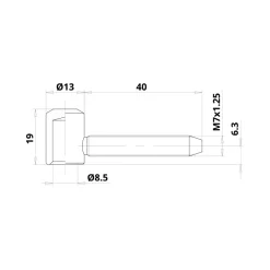 Demi-fiche femelle E09-diamètre 13 mm OTLAV