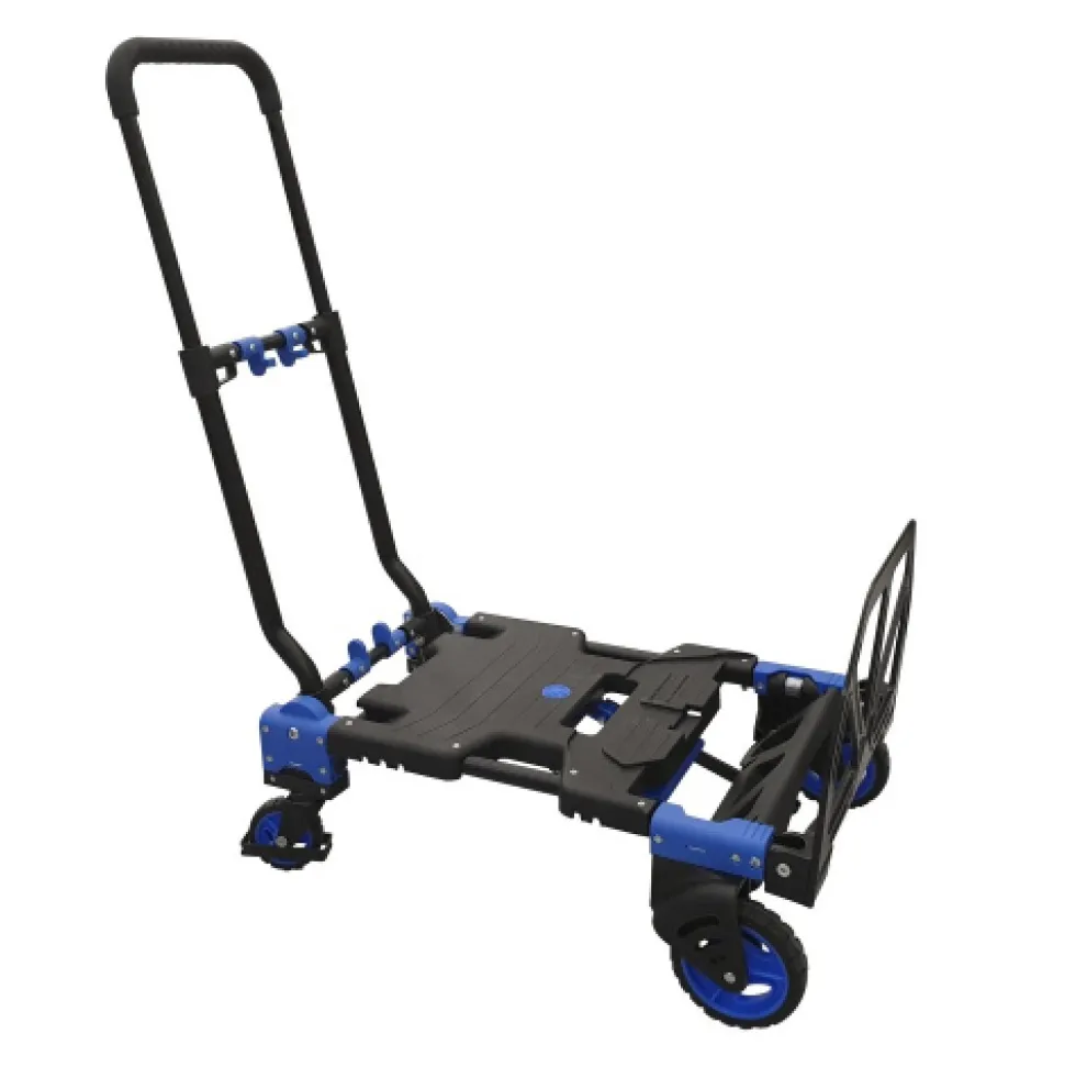 Diable pliant et chariot de transport 2 en 1 - bavette 25 cm pliable VISO