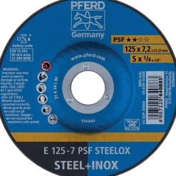 Disque à ébarber déporté universel acier et inox - 125x7,2mm - par 10 PFERD