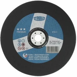 Disque Gamme technique "PREMIUM" acier et inox-meuleuse-moyeu déporté-Diam 125mm TYROLIT
