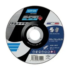 10 disques à ébarber- super bleu 5 métal inox - 125x7x22.23mm-66252828279 NORTON
