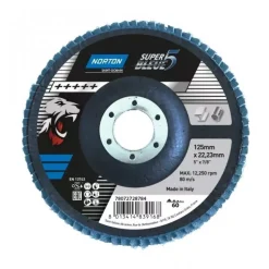 Disques à lamelles bombés Super Bleue 5 - Ø125x22mm - par 10 NORTON