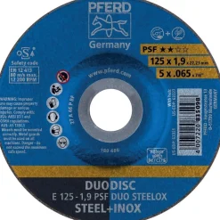 Disque à tronçonner déporté universel acier et inox - 125x1,9mm - boîte de 10 PFERD