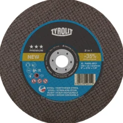 Disque à tronçonner Premium 2en1 moyeu plat-coupe acier/inox-Diam 115mm TYROLIT