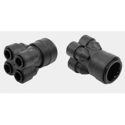 Distributeur 4 voies noir - instantané- 1X22 mm/4X10 mm - Speedfit John Guest