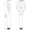 Douchette - 1 jet - ABS Blanc - Diffuseur démontable VALENTIN