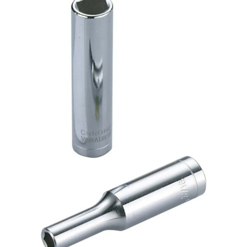 Douille longue 1/4" - chrome vanadium - poli SAM OUTILLAGE