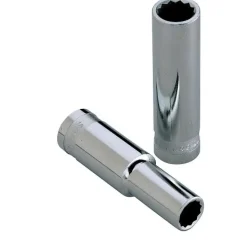 Douille longue chrome vanadium 1/2'' à 12 pans en mm SAM OUTILLAGE