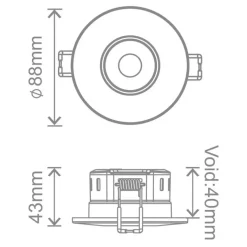 Downlight LED 10-16W CCT ultra fin - Toba II Kosnic
