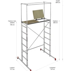 Echafaudage ALTUS - hauteur de travail de 3,89m ESCALUX