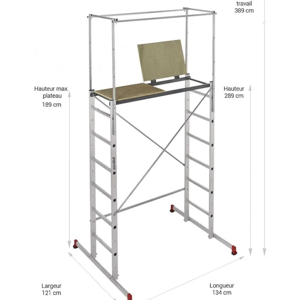 Echafaudage ALTUS - hauteur de travail de 3,89m ESCALUX