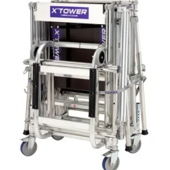 Echafaudage télescopique pliant et roulant - X-TOWER - 4m de hauteur TUBESCA