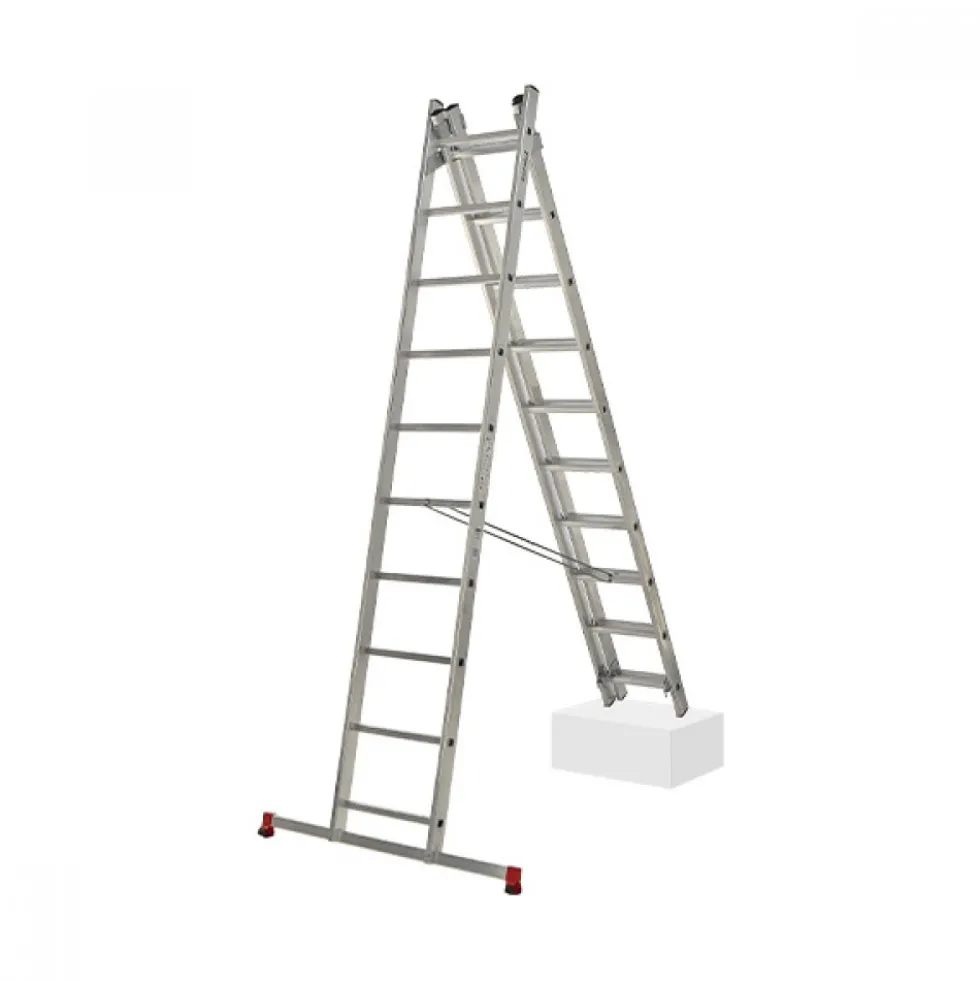 Echelle transformable 3 plans - 3x10 échelons - hauteur de travail 5,96m ESCALUX