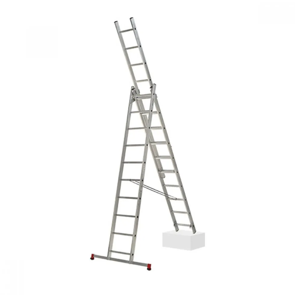 Echelle transformable 3 plans - 3x10 échelons - hauteur de travail 5,96m ESCALUX