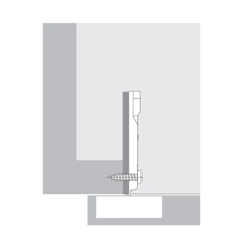 Embase charnière invisible - à cadre - réglage par excentrique - 8099 HETTICH