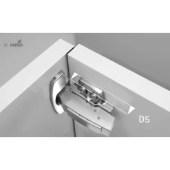 Embase cruciforme avec vis prémontées pour charnière Sensys Obsidien HETTICH