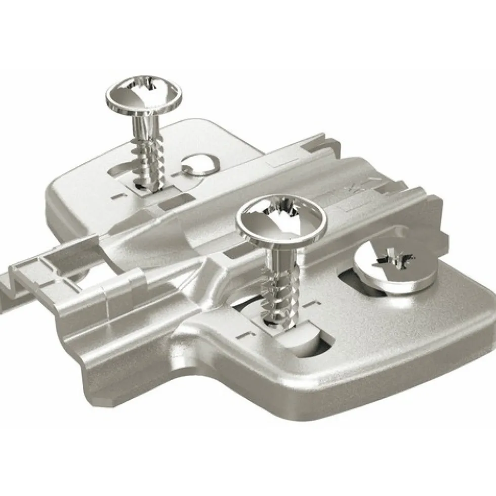 Embases pour ferrures d'angle et montant central HETTICH