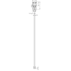 Embout cache pince Xperta pour vantail coulissant en verre ARGENTA