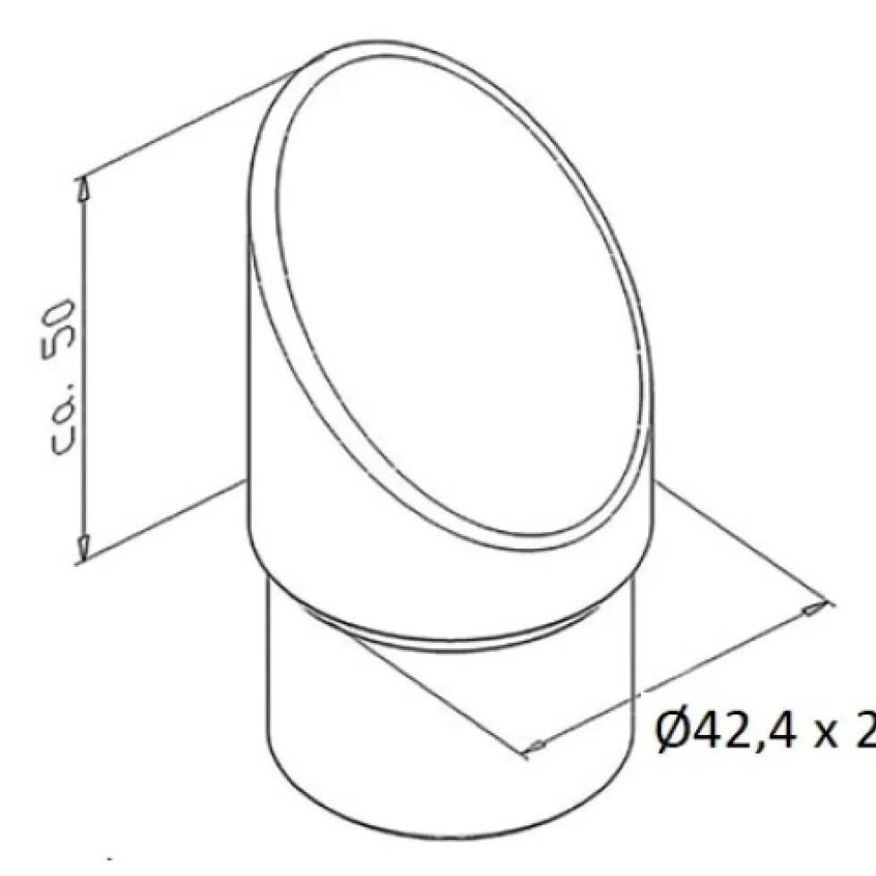 Embout décoratif pour main-courante – diamètre 42,4 mm Design Production