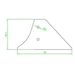Embouts de finition pour profil porte-tablettes - paire - aluminium Quincadécor