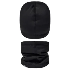 Ensemble bonnet et tour de cou en polaire noire ENGEL