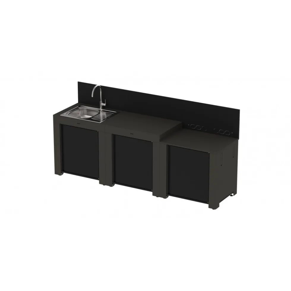 Ensemble cuisine Classic - 3 modules gris cargo ENO