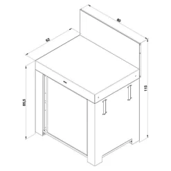 Ensemble cuisine Classic - 3 modules gris cargo ENO