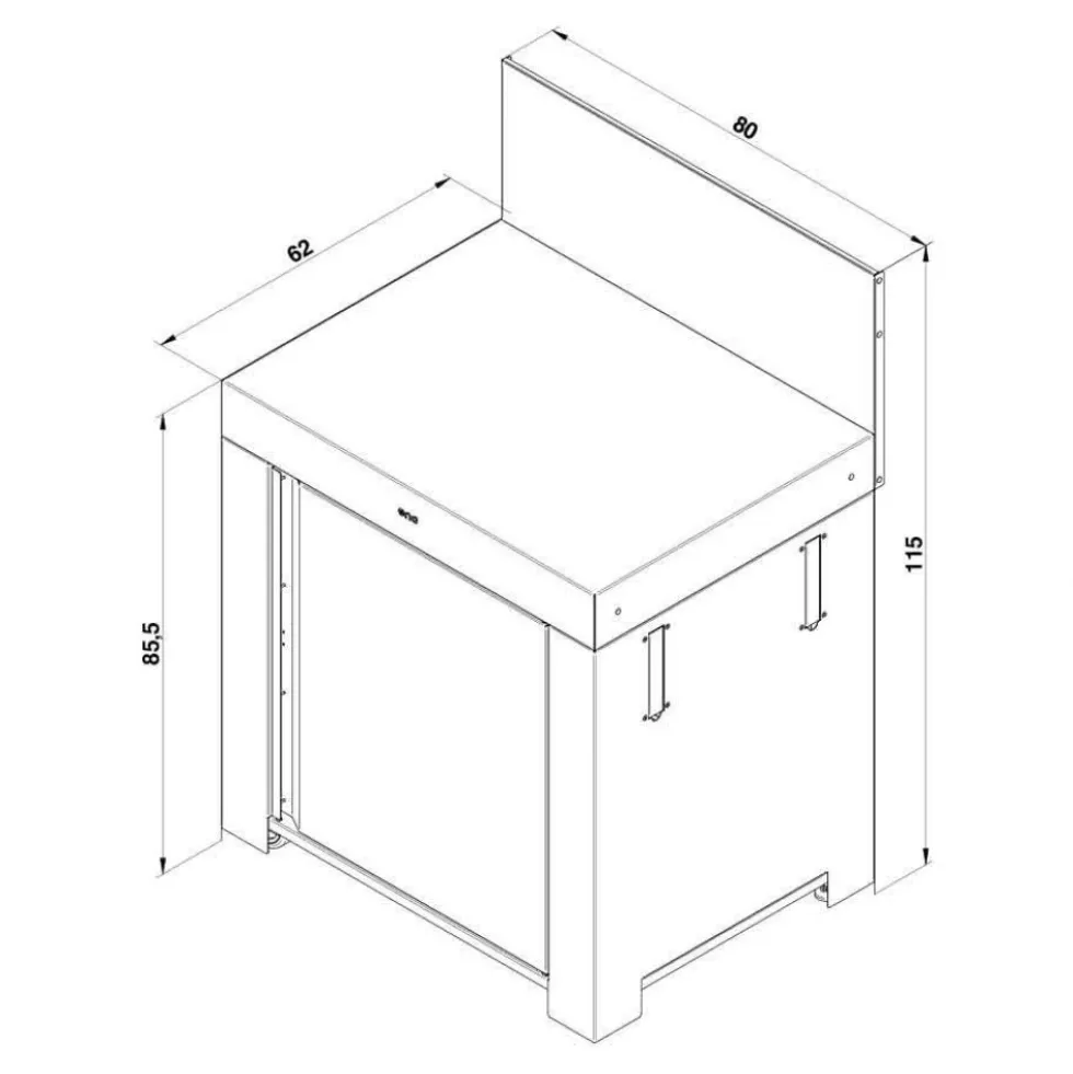 Ensemble cuisine Classic - 3 modules gris cargo ENO