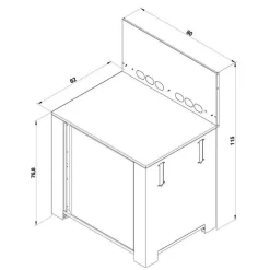 Ensemble cuisine Classic - 3 modules noir et inox ENO