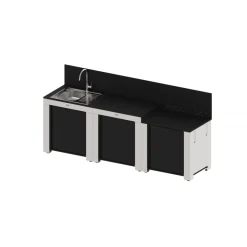 Ensemble cuisine Classic - 3 modules noir et inox ENO