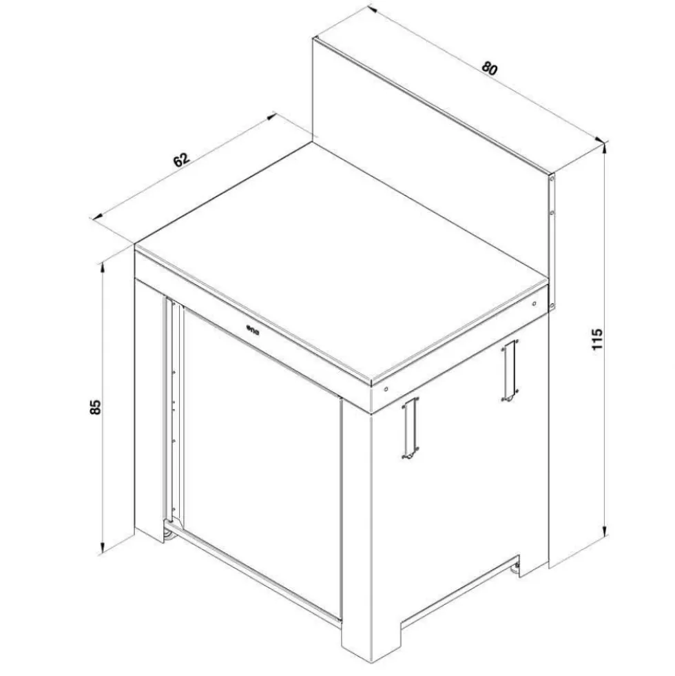 Ensemble cuisine Classic - 3 modules noir et inox ENO