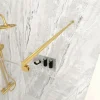 Ensemble de douche à l'italienne 120 cm - finition or brossé - pack complet AURLANE