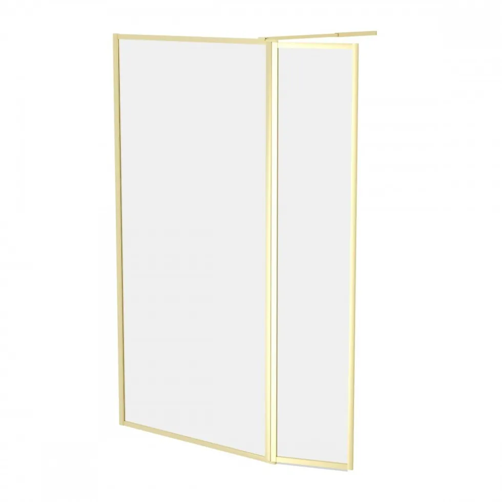 Ensemble de douche à l'italienne 120 cm - finition or brossé - pack complet AURLANE