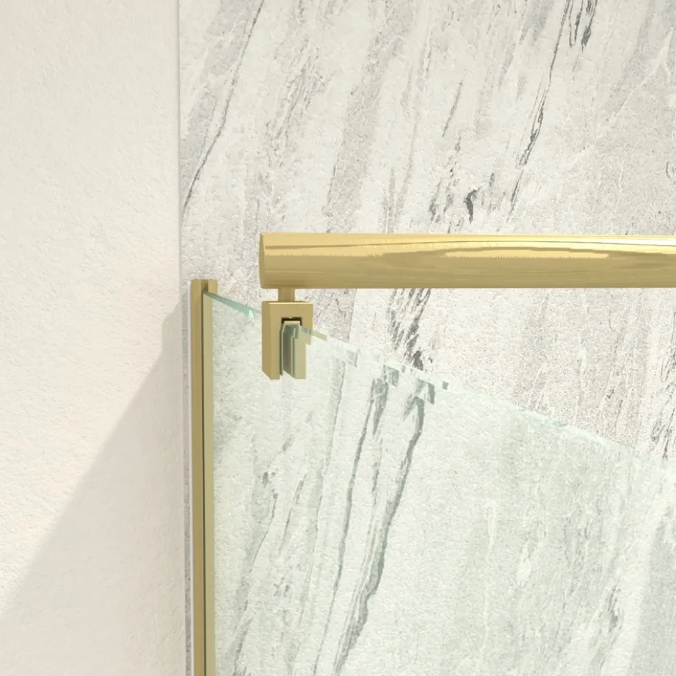 Ensemble de douche à l'italienne 120 cm - finition or brossé - pack complet AURLANE