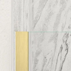 Ensemble de douche à l'italienne 120 cm - finition or brossé - pack complet AURLANE