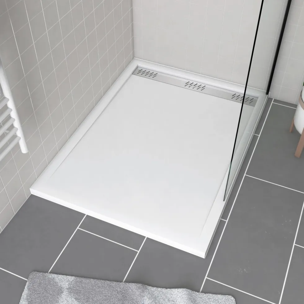 Ensemble de douche à l'italienne 120 cm - finition or brossé - pack complet AURLANE
