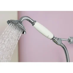 Ensemble de douche rétro avec barre et douchette - chromé - Louise JACOB DELAFON