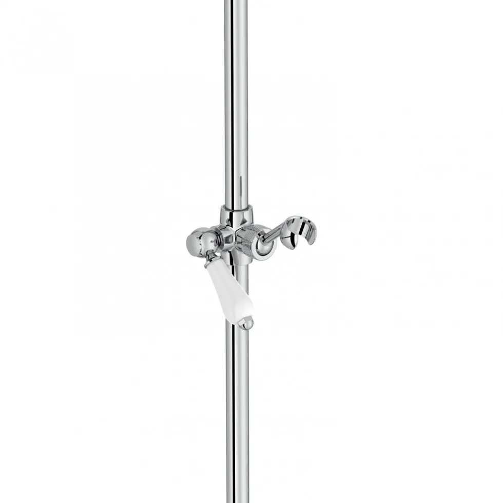 Ensemble de douche rétro avec barre et douchette - chromé - Louise JACOB DELAFON