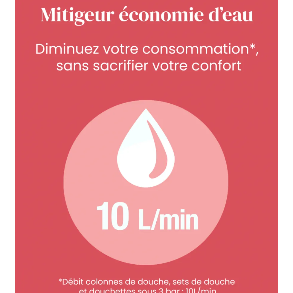 Ensemble de douche rétro avec barre et douchette - chromé - Louise JACOB DELAFON
