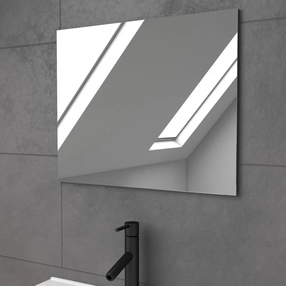 Ensemble meuble vasque salle de bains 60 cm - 2 tiroirs - blanc - Lift AURLANE